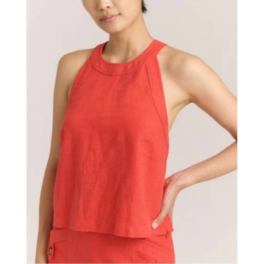NEW CARTOLINA NANTUCKET brant tank top in poppy
